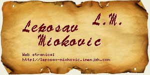 Leposav Mioković vizit kartica